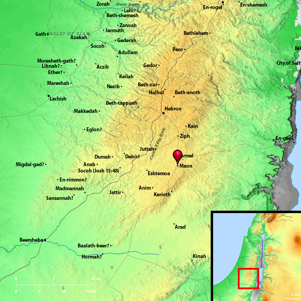 Rock of Escape (Maon) and surrounding region